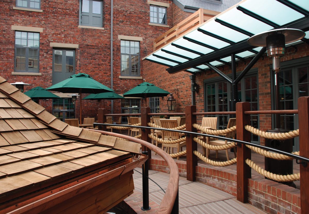 The terrace at Hotel du Vin, Newcastle, England