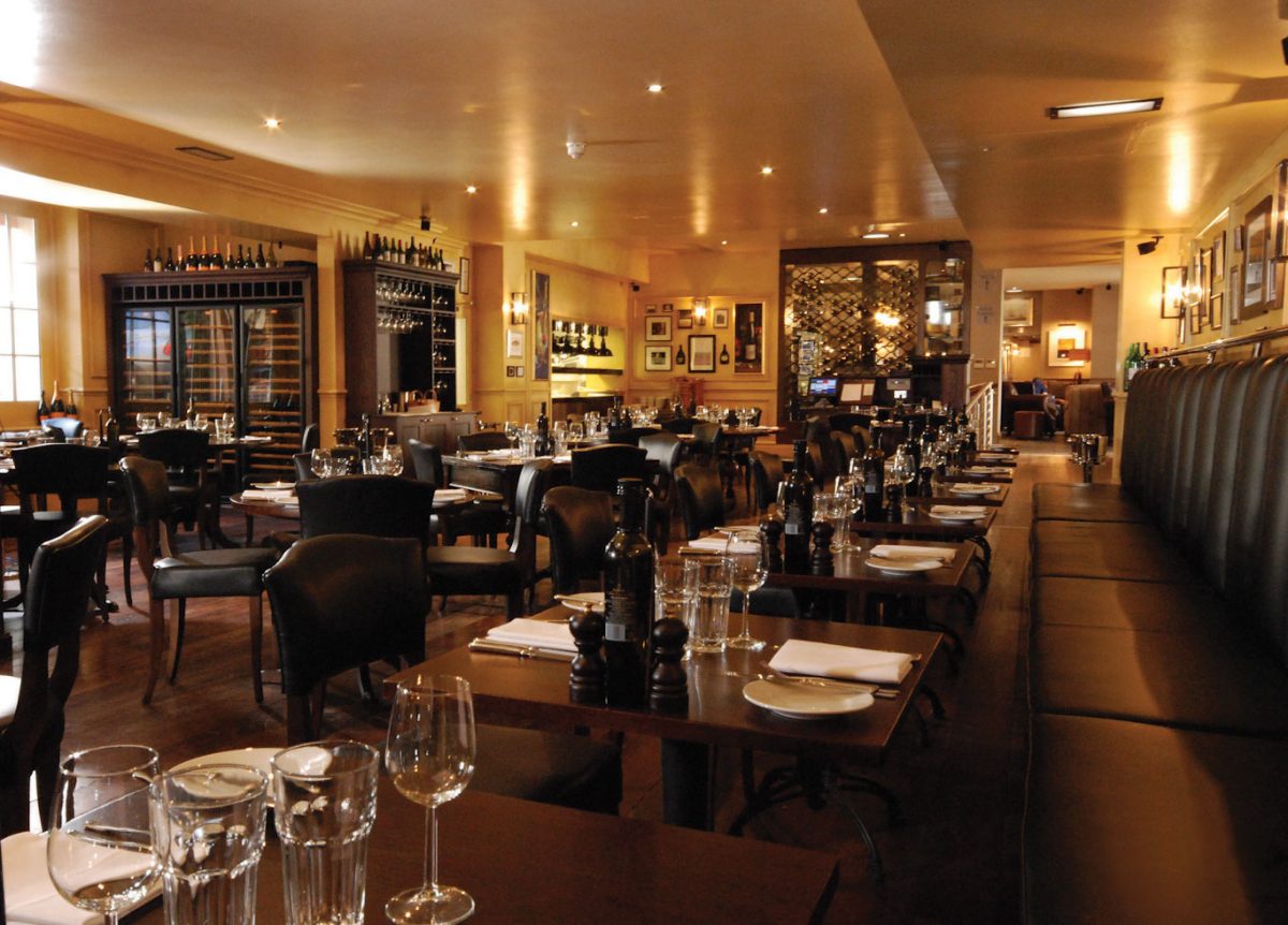 The restaurant at Hotel du Vin, Poole, Dorset, England