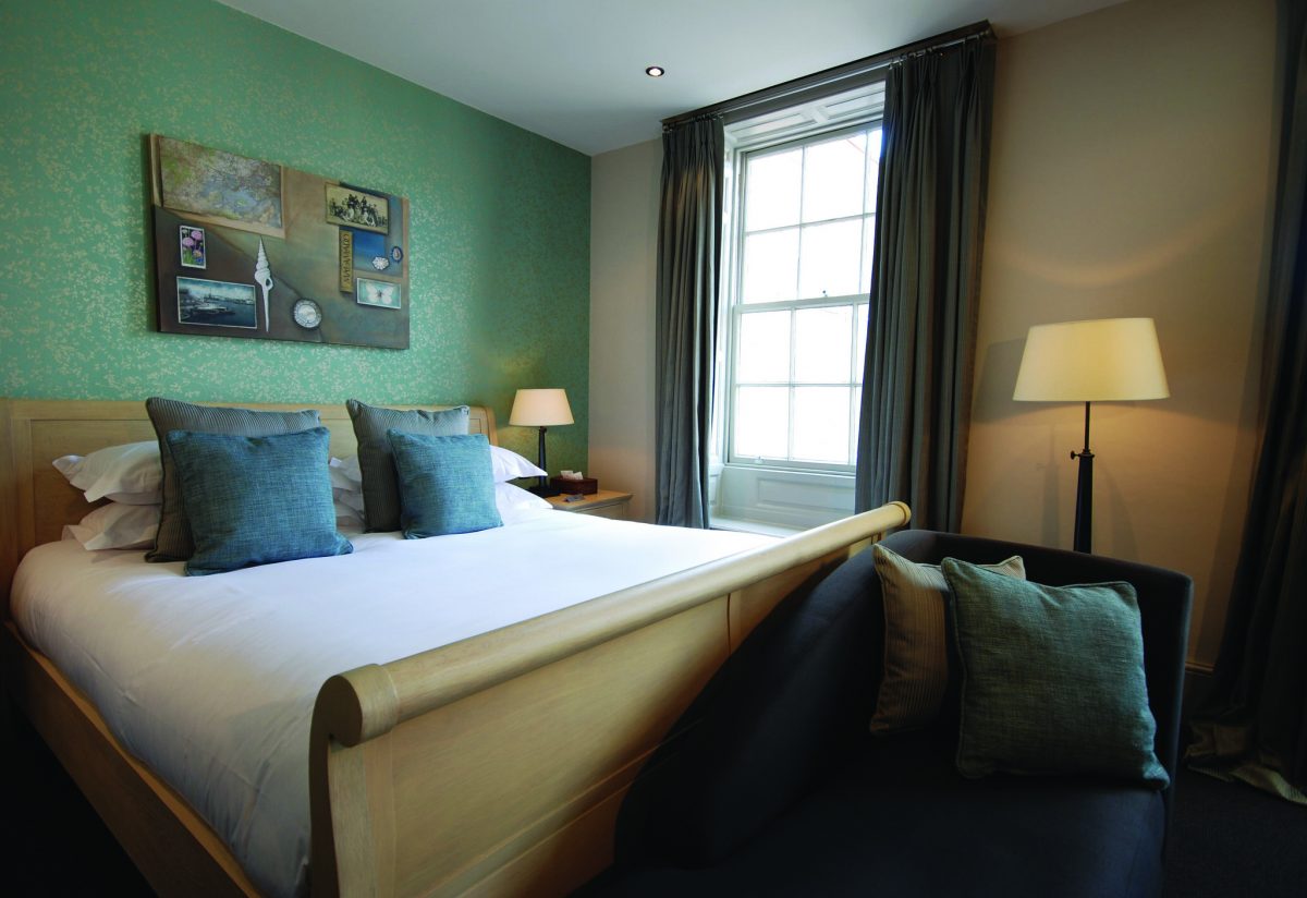 A bedroom at Hotel du Vin, Poole, Dorset, England