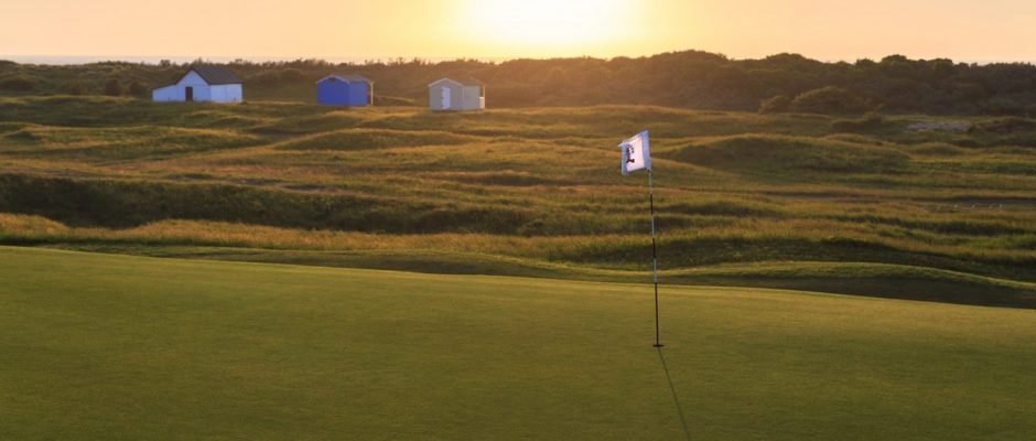 The 17th green at Hunstanton Golf Club, Norfolk, England
