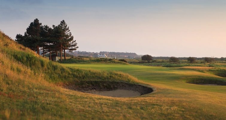 Towards the ninth green at Hunstanton Golf Club, Norfolk, England