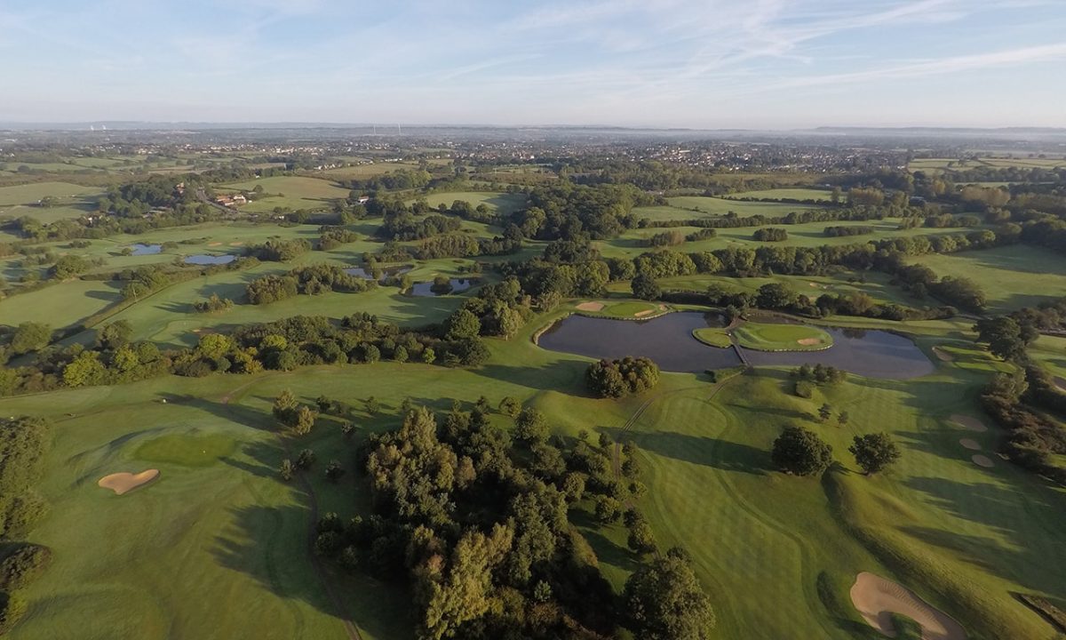 Aerial view of The Kendleshire Golf Club, Bristol, England