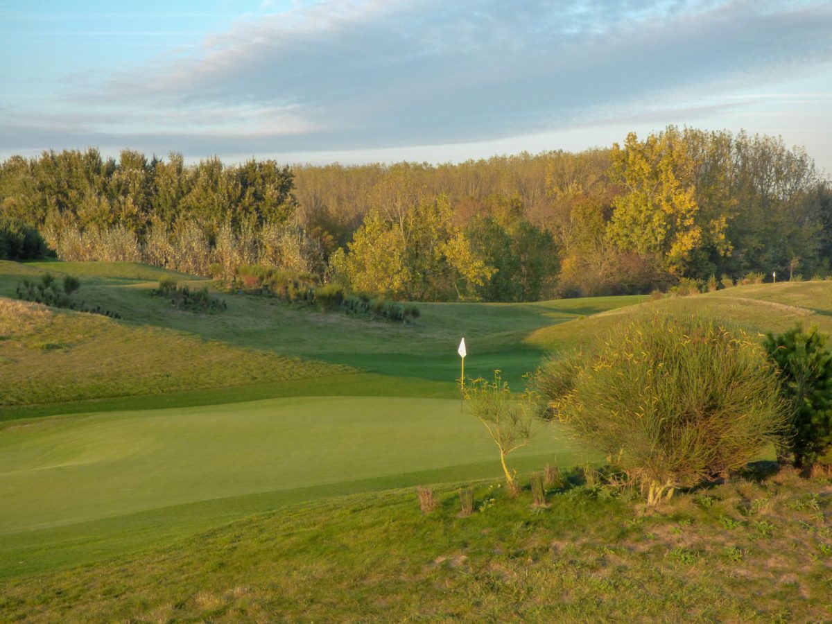 The third hole at Merignies Golf Course, Lille, France