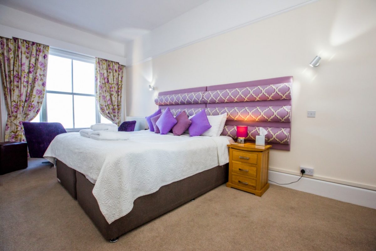 A double room at The Red Lion, Cromer, Norfolk, England