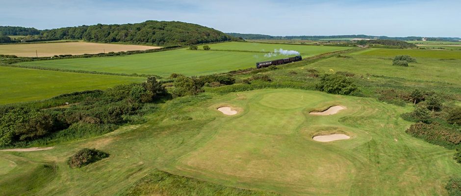 The 14th hole at Sheringham Golf Club, Norfolk, England