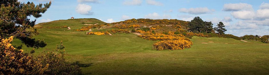 Testing rough at Sheringham Golf Club, Norfolk, England