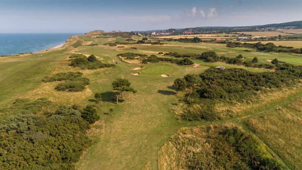 The fifth hole at Sheringham Golf Club, Norfolk, England