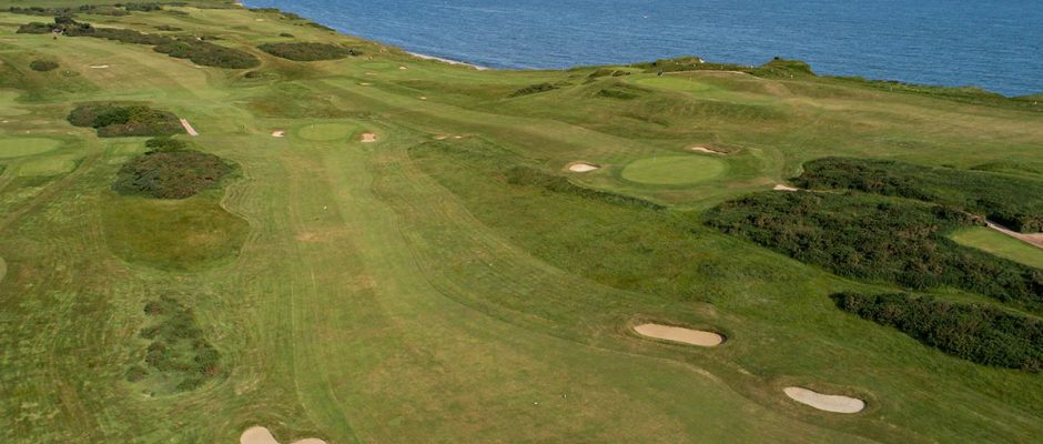 The 12th hole at Sheringham Golf Club, Norfolk, England