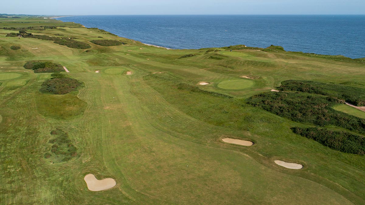 The 12th hole at Sheringham Golf Club, Norfolk, England