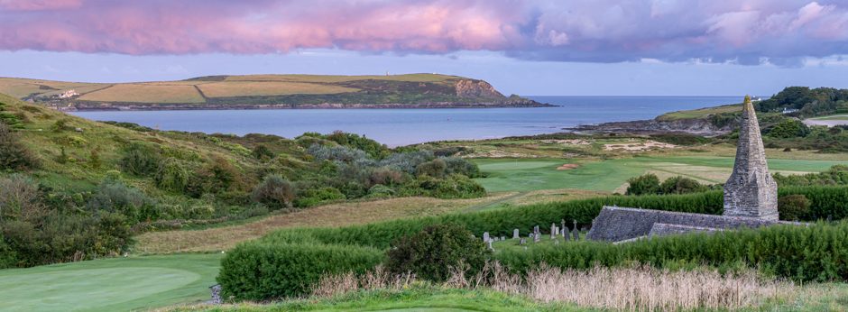 Out to sea from St Enodoc Golf Club, Padstow, Cornwall, United Kingdom