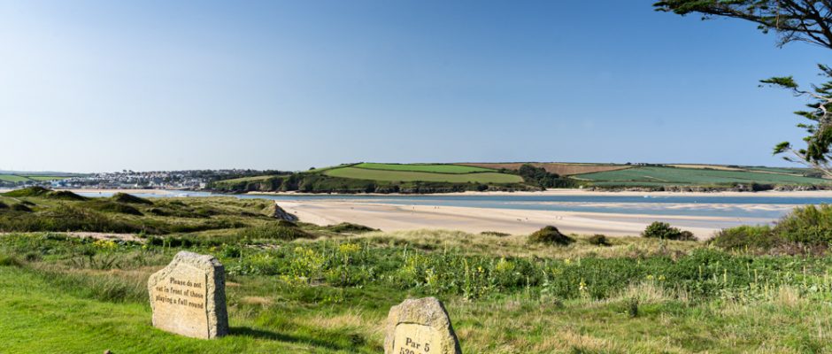 Tee to sea at St Enodoc Golf Club, Padstow, Cornwall, United Kingdom