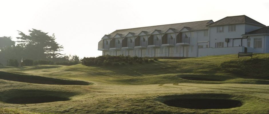 The clubhouse at Trevose Golf and Country Club, Padstow, England