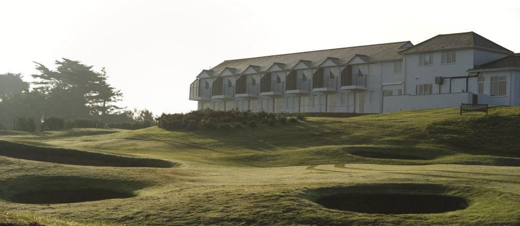 The clubhouse at Trevose Golf and Country Club, Padstow, England