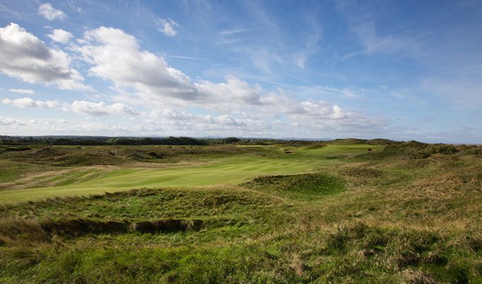 The tenth hole at Wallasey Golf Club, The Wirral, England