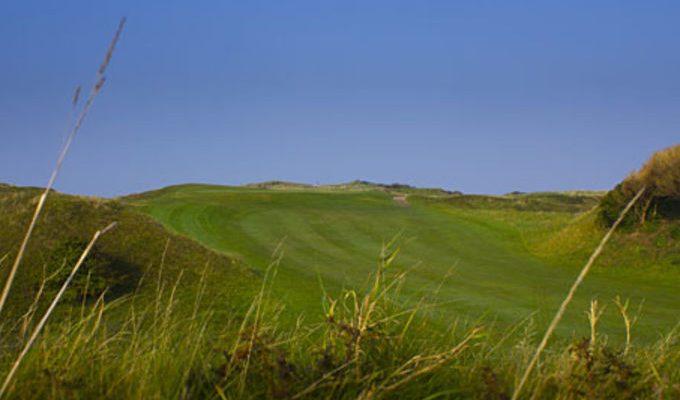 The 11th hole at Wallasey Golf Club, The Wirral, England