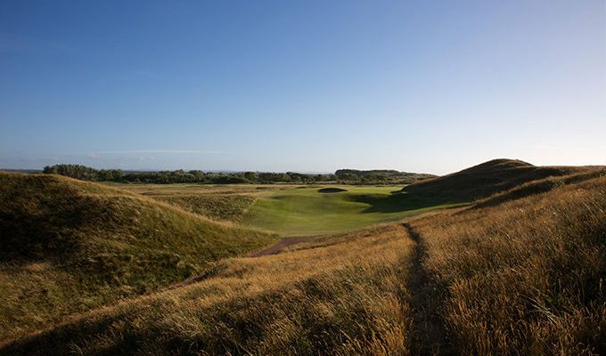 The fabulous 12th hole at Wallasey Golf Club, The Wirral, England