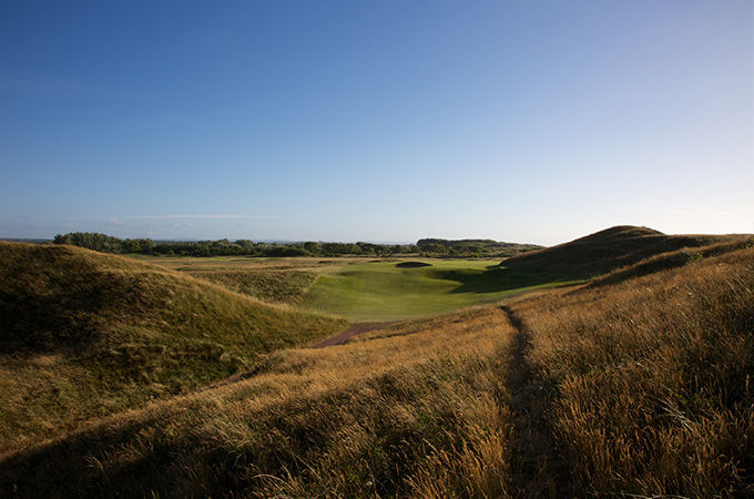 The fabulous 12th hole at Wallasey Golf Club, The Wirral, England