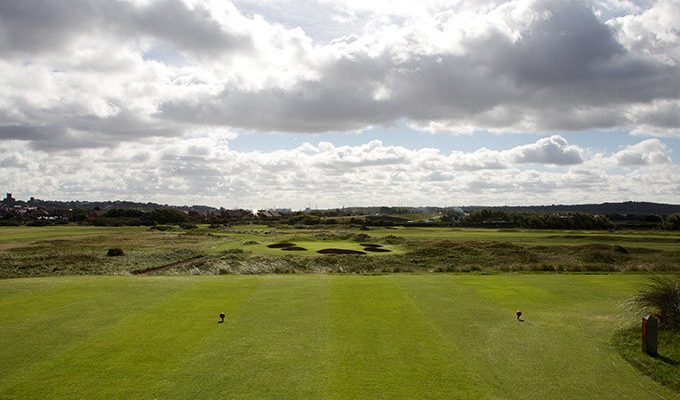The fourth tee at Wallasey Golf Club, The Wirral, England