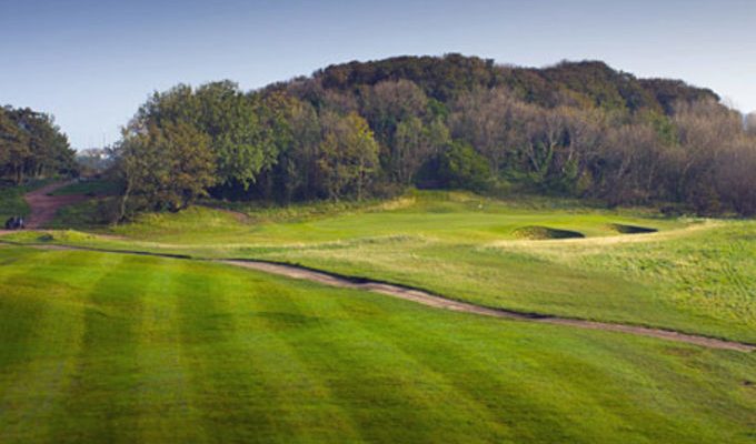 The eighth hole at Wallasey Golf Club, The Wirral, England