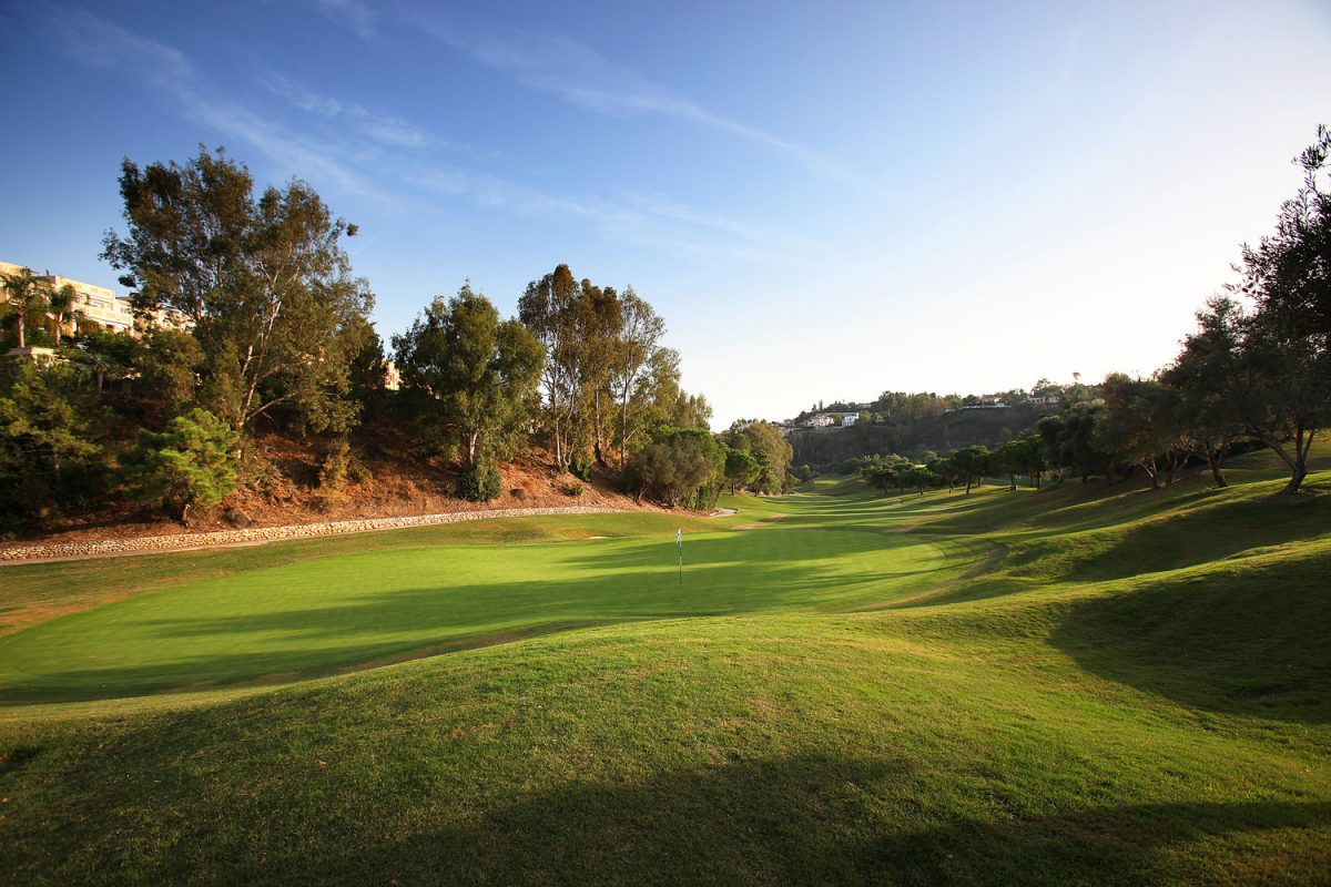Secluded green at La Quinta Golf and Country Club, Marbella, Spain