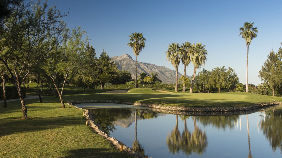 Magnificent backdrop to La Quinta Golf and Country Club, Marbella, Spain
