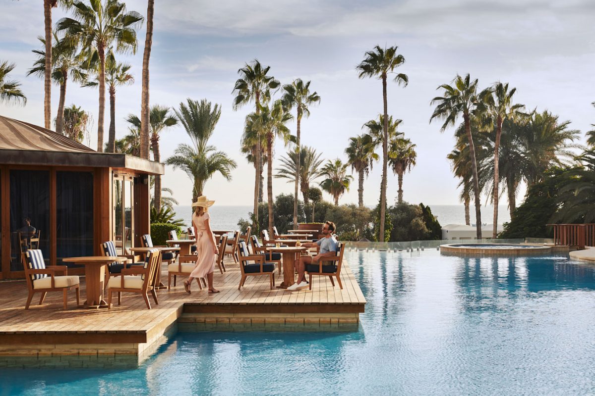 The outdoor pool and bar at Annabelle Hotel, Paphons, Cyprus