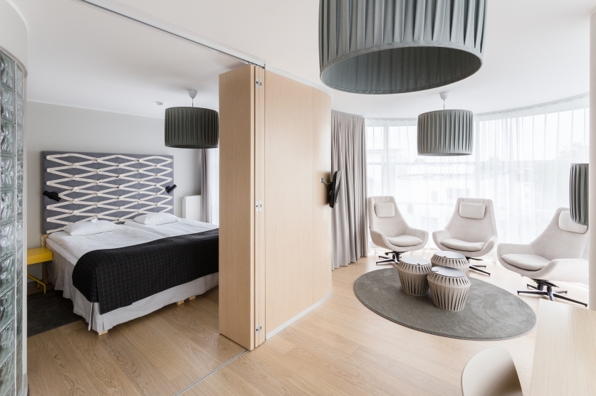 A superior bedroom with living room at Estonia Resort Hotel and Spa, Parnu, Estonia