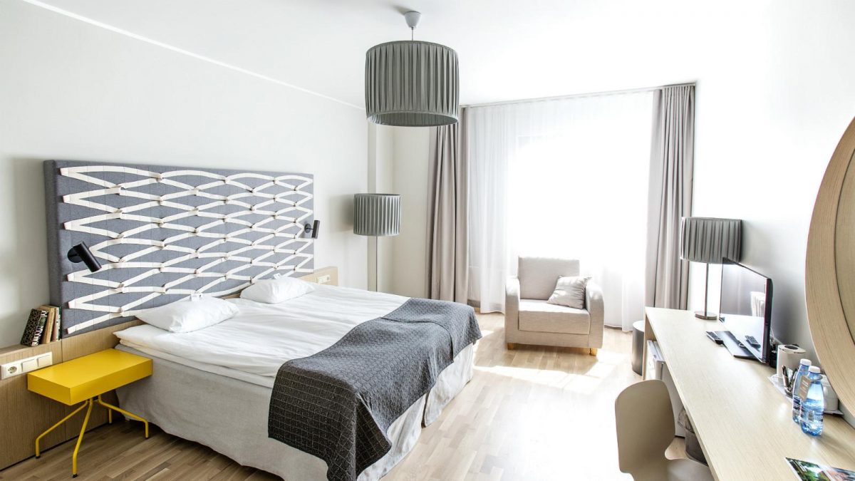 A double bedroom at Estonia Resort Hotel and Spa, Parnu, Estonia