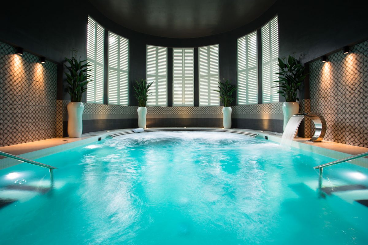 The indoor spa pool at the Hedon Spa and Hotel, Parnu, Estonia