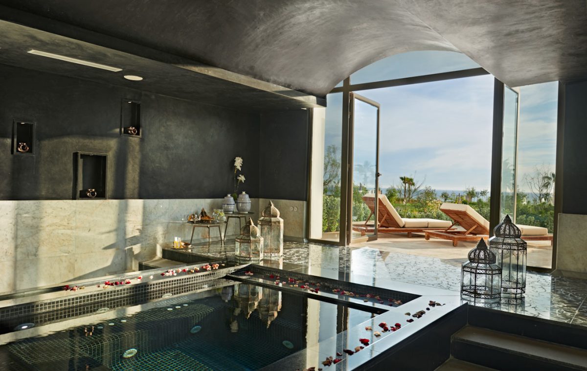Jaccuzzi spa at the Hyatt Place Hotel, Taghazout Bay, Agadir, Morocco
