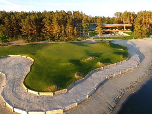 A putting green at Parnu Bay Golf Club, Estonia