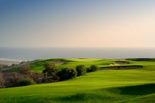 The ninth green at Golf Tazeghout, Agadir, Morocco