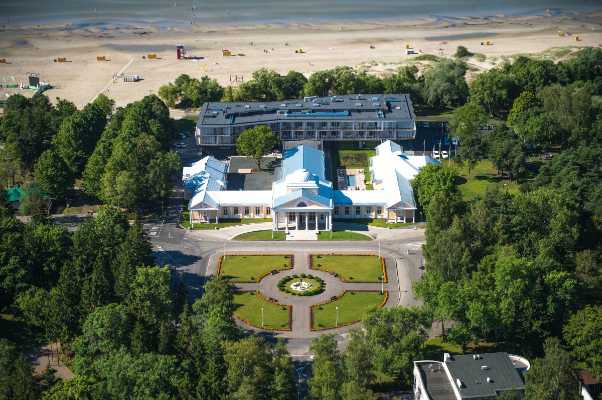 The beach at the Hedon Spa and Hotel, Parnu, Estonia