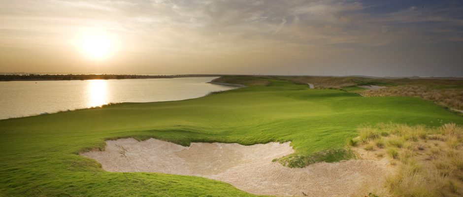 The eighth fairway at Yas Links, Abu Dhabi