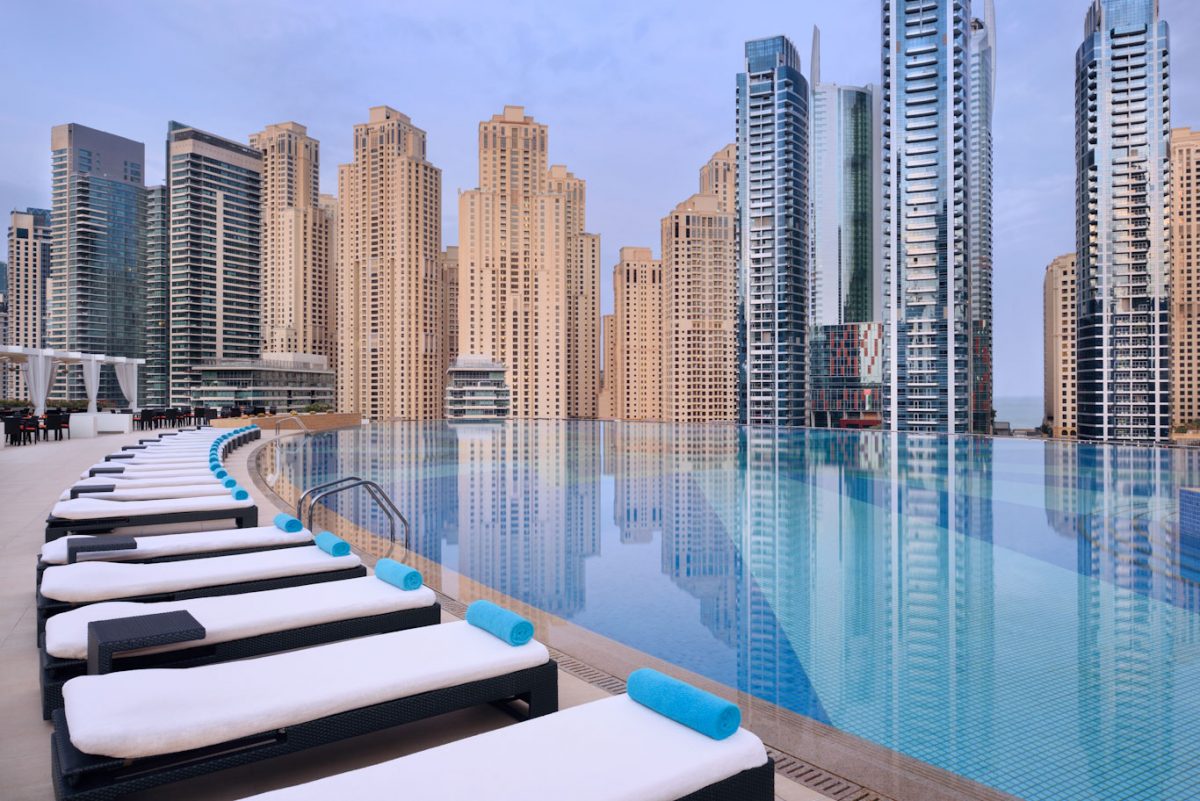 Relax by the pool at Address Hotel, Dubai Marina