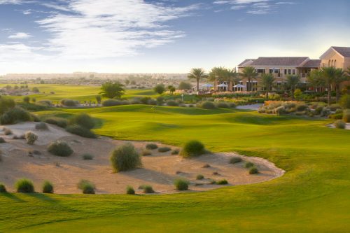 Nature surrounds the Arabian Ranches Golf Club, Dubai