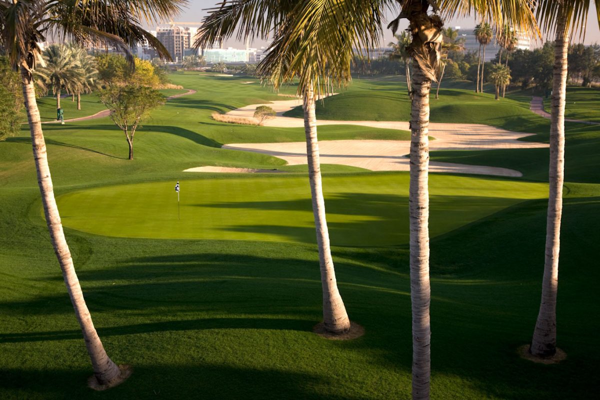 The 15th hole at Dubai Creek Golf Club
