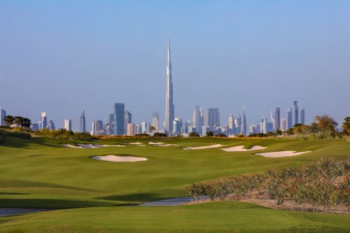 Heading to the green at Dubai Hills Golf Club