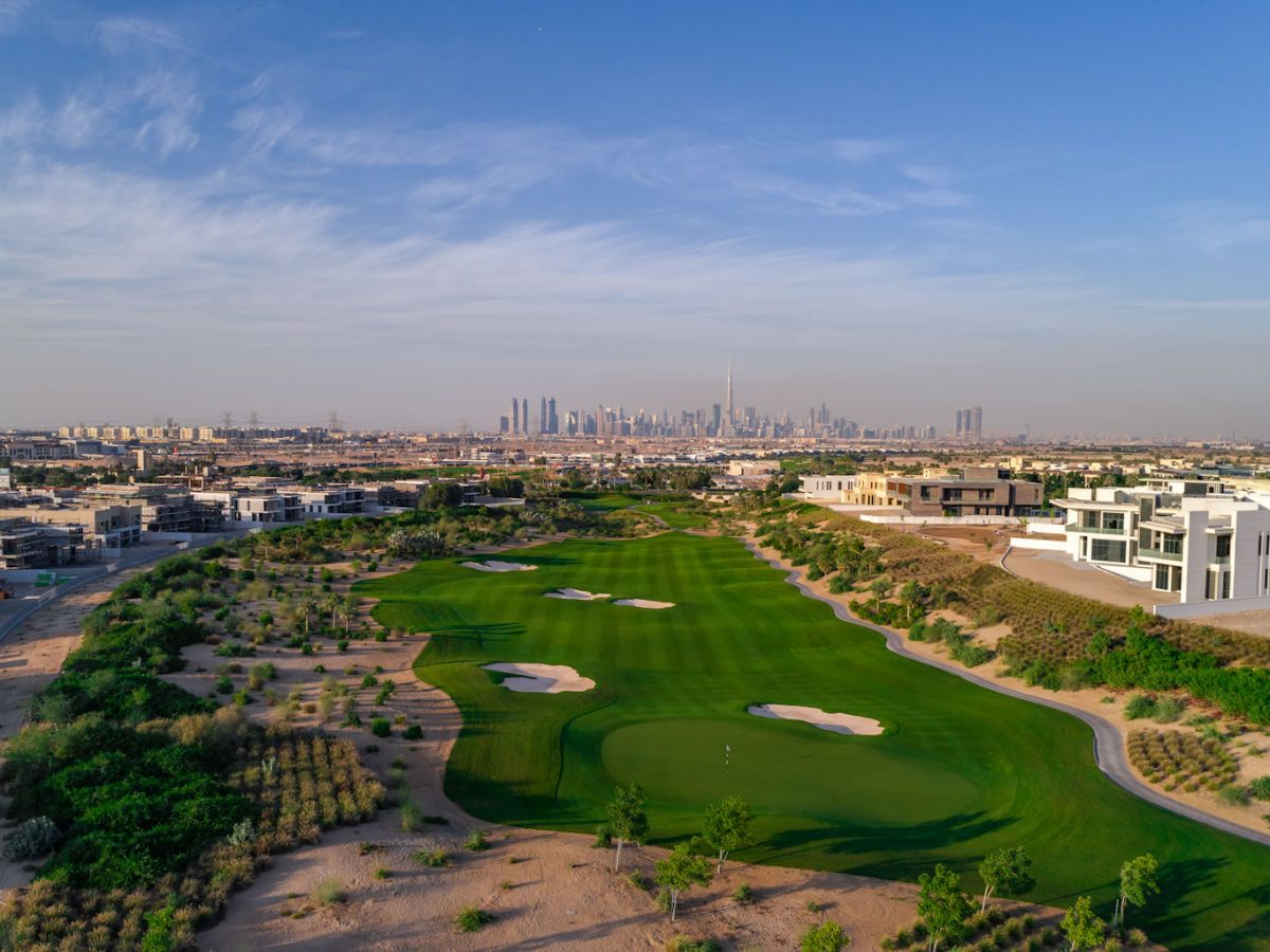Aerial view of Dubai Hills Golf Club