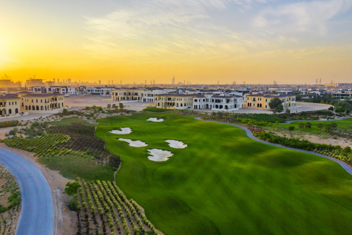 Aerial view of Dubai Hills Golf Club