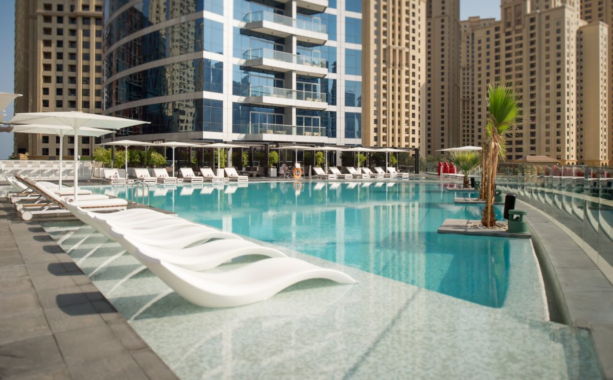 The swimming pool at InterContinental Hotel, Dubai Marina