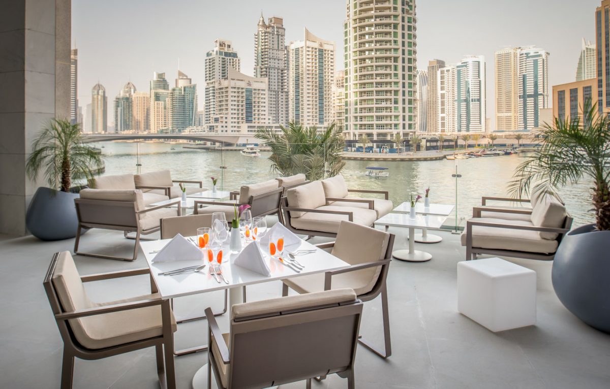 The lounge at the InterContinental Dubai Marina, Dubai