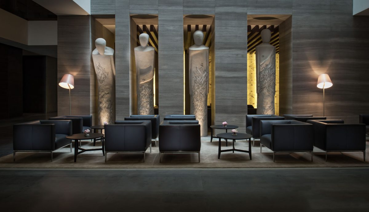 The stylish bar area at the InterContinental hotel, Dubai Marina