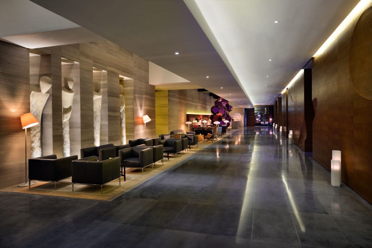 The bar area at the InterContinental Hotel Dubai Marina