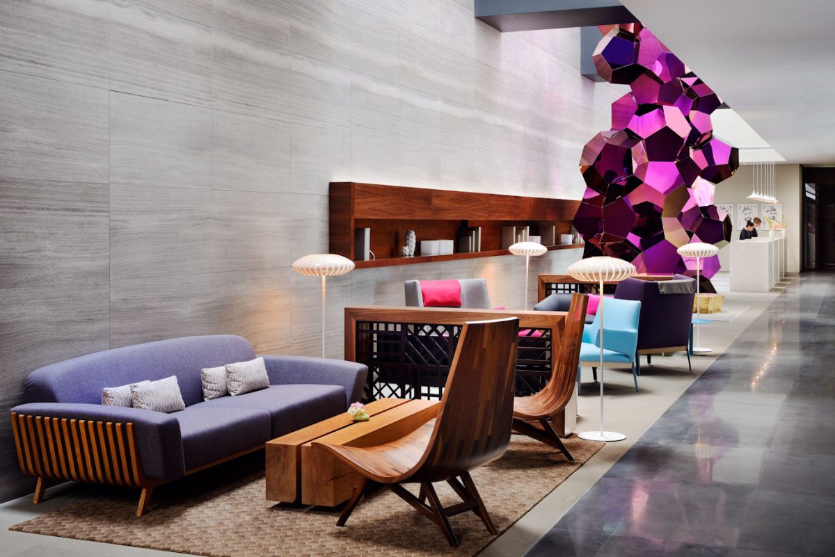 The lobby area at the InterContinental Hotel, Dubai Marina