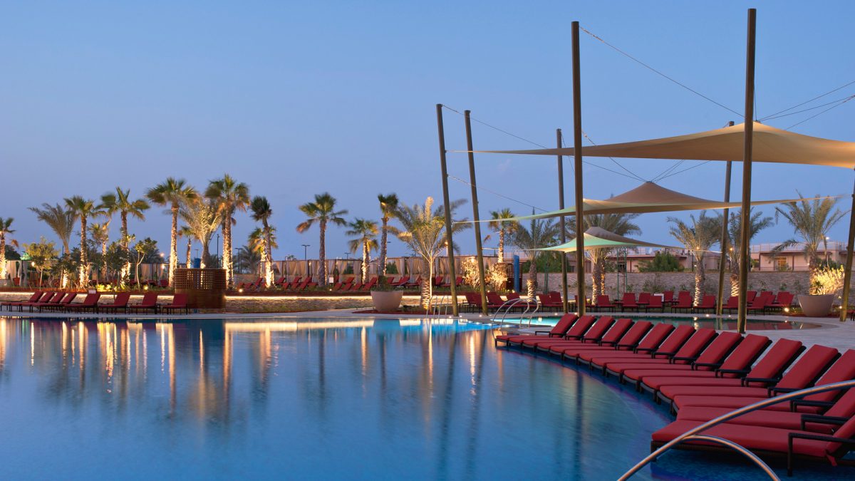 One of the outdoor swimming pools at The Westin Resort Golf and Spa, Abu Dhabi