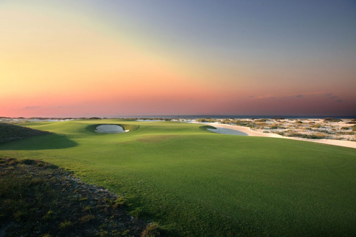 Sunset over Saadiyat Beach Golf Club, Abu Dhabi