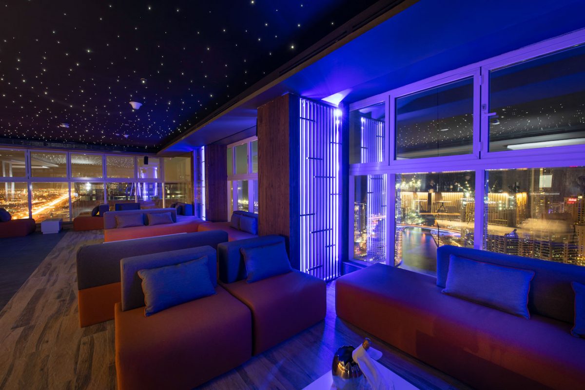 Stunning views over the Dubai Marina from Stella Di Mare Hotel bar