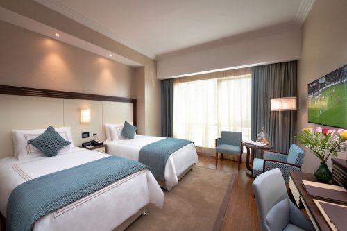 A family bedroom at the Stella Di Mare Hotel, Dubai Marina