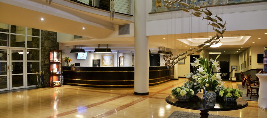 Reception at The Commdore Hotel, Cape Town, South Africa. Golf Planet Holidays.